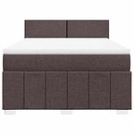 vidaXL Sommier à lattes de lit avec matelas Marron foncé 140x190 cm