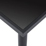vidaXL Table à manger Noir 160x80x75 cm Verre trempé