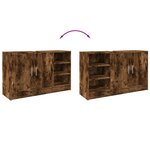 vidaXL Armoire d'évier chêne fumé 90x29x55 cm bois d'ingénierie