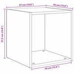 vidaXL Meuble TV 2 Pièces Marron 37 x 35 x 37 cm Bois d'ingénierie
