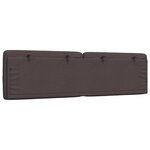 vidaXL Coussin de tête de lit marron foncé 180 cm tissu