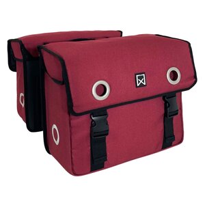 Willex Sacoches de vélo 30 L toile rouge