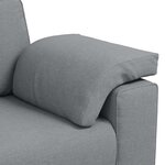 vidaXL Canapé 3 places gris clair de 178 cm en tissu
