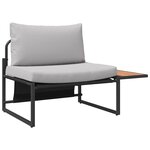 vidaXL Ensemble de canapé de jardin 2 Pièces Gris clair Acier