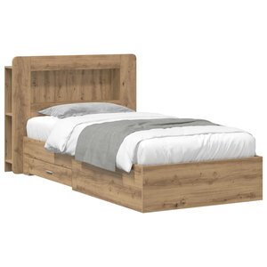vidaXL Cadre de lit avec rangement Chêne artisanal 80 x 200 cm