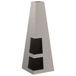 vidaXL Fosse à feu avec rangement pour bûches  35x35x100 cm  en acier vieilli.