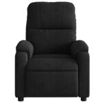 vidaXL Fauteuil inclinable de massage noir tissu microfibre