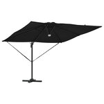 vidaXL Parasol Roma Noir 286 x 285 x 270 cm Aluminium  Polyester