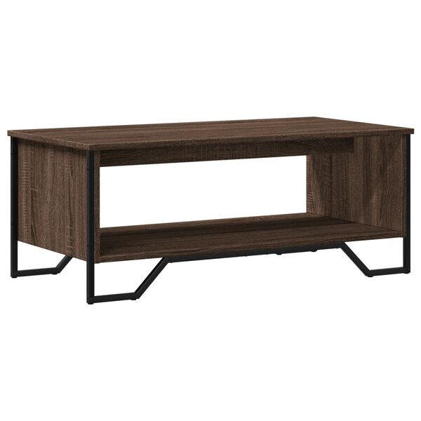 vidaXL Table basse chêne marron 100x51x40 cm bois d'ingénierie