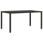 vidaXL Ensemble de salle à manger pour jardin 5 Pièces Noir Poly rotin
