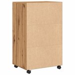 vidaXL Armoire à roulettes chêne artisanal 55x40x91 cm bois ingénierie