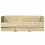 vidaXL Lit de jour et tiroirs chêne sonoma 90x190 cm bois d'ingénierie