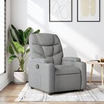 vidaXL Fauteuil inclinable en tissu gris clair