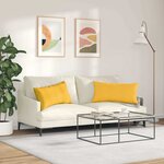 vidaXL Coussins de canapé 2 Pièces Jaune clair 80 x 40 cm