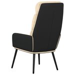 vidaXL Chaise de relaxation Crème Tissu