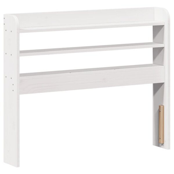 vidaXL Tête de lit avec étagères blanc 100 cm bois massif de pin