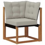 vidaXL Ensemble de canapés d'extérieur 4 pc Naturel et gris clair