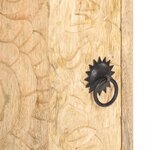 vidaXL Table de chevet sculptée 40x30x50 cm Bois de manguier massif