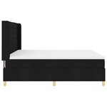 vidaXL Lit à ressorts avec matelas Noir 180 x 200 cm tissu