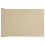 vidaXL Écran de balcon Beige 75x300 cm Tissu Oxford