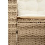 vidaXL Canapé de jardin avec table et coussins en forme de L beige