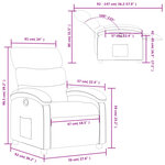 vidaXL Fauteuil inclinable gris clair tissu