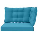 vidaXL Coussin de canapé d'extérieur 3 Pièces Bleu royal Polyester