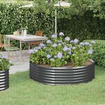 vidaXL Lit surélevé de jardin Acier galvanisé Anthracite