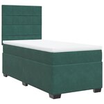 vidaXL Sommier à lattes de lit avec matelas Vert foncé 90x190 cm