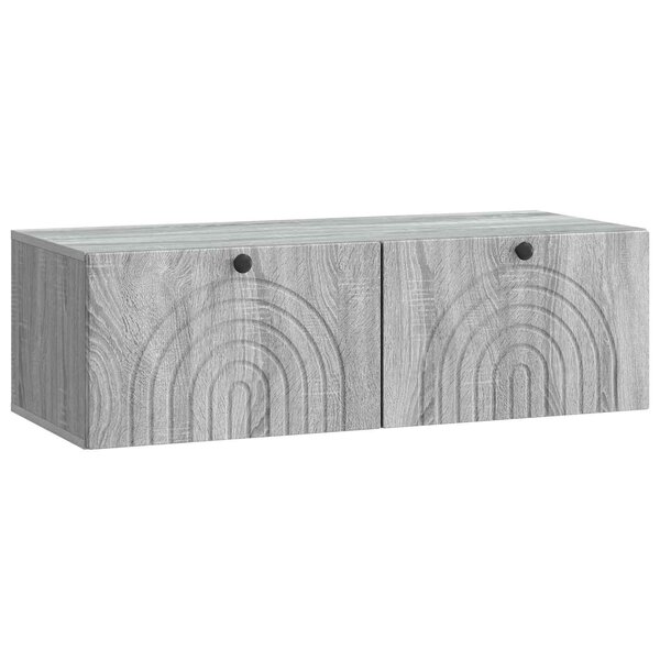 vidaXL Meuble TV mural Sonoma gris 99 x 41 x 30 cm Bois d'ingénierie