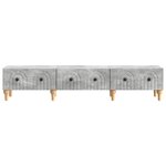 vidaXL Meuble TV Gris béton 147 x 34 5 x 30 cm Bois d'ingénierie