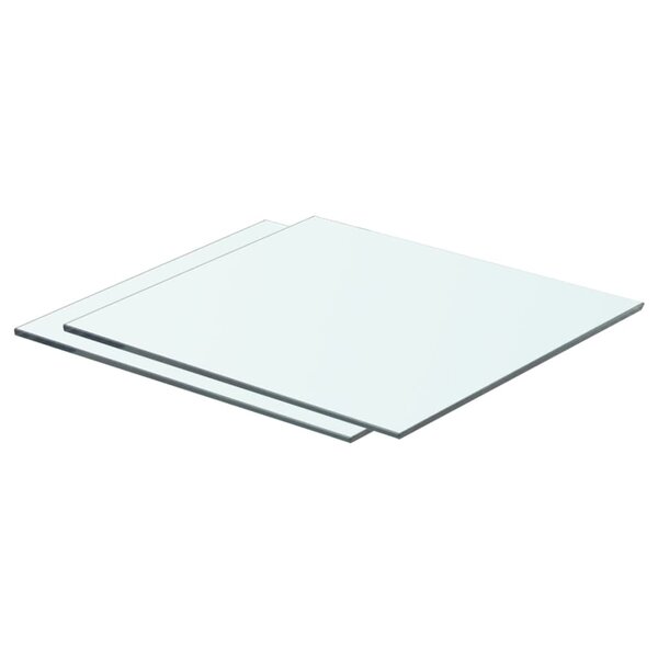 vidaXL Panneaux d'étagère 2 Pièces Verre Transparent 40 x 30 cm