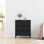 vidaXL Buffet avec tiroir Chêne noir 60 x 35 x 70 cm Bois d'ingénierie