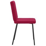 vidaXL Chaises à manger lot de 2 Rouge bordeaux Velours