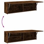 vidaXL Armoire murale de bain chêne fumé 100x25x30cm bois d'ingénierie