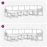 vidaXL Ensemble de canapés d'extérieur 7 pc Blanc et anthracite