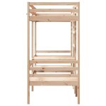 vidaXL Lit mezzanine avec bureau et chaises 90x190 cm pin massif