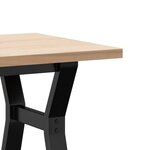 vidaXL Table basse cadre en Y 100x50x45 5 cm bois de pin massif fonte