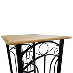 vidaXL Table et tabouret de bar 3 Pièces Bois et acier