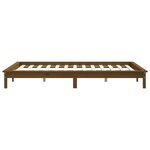 vidaXL Cadre de lit sans matelas marron miel 140x200 cm bois massif