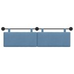 vidaXL Tête de lit suspendue Bleu Tissu en velours côtelé