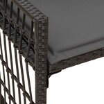 vidaXL Banc extérieur Uni Noir et Gris foncé 116 x 55 x 82 cm