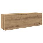 vidaXL Armoire murale de bain chêne artisanal bois d'ingénierie