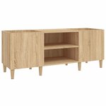 vidaXL Meuble à disques Chêne Sonoma 121x38x48 cm Bois d'ingénierie