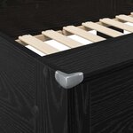 vidaXL Lit Superposé pour Enfants avec stockage Chêne noir 90 x 190 cm