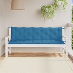 vidaXL Coussins de banc de jardin lot de 2 bleu mélangé tissu