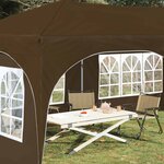 vidaXL Tente de fête pop-up 575 x 288 x 245 cm Taupe Tissu Oxford