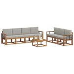 vidaXL Ensemble de canapés d'extérieur 8 Pièces Gris Naturel et Clair