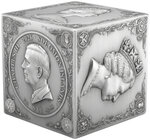 Monnaie QUEEN ELIZABETH II 3D Cube 6 Oz Argent 10$ Solomon Islands 2026 (PRÉCOMMANDE)