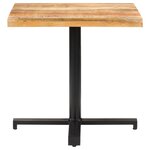 vidaXL Table de bistro Carrée 80x80x75 cm Bois de manguier brut